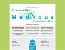 Tablet Screenshot of medicus-reha.de